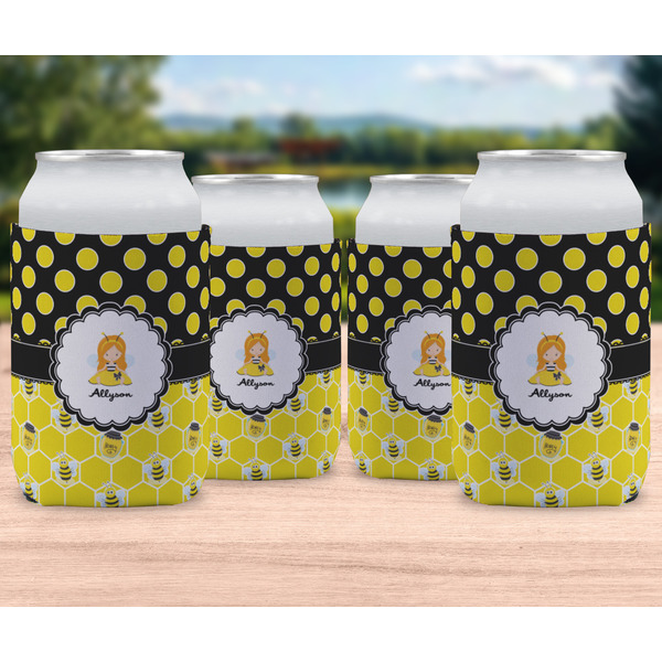 Honeycomb, Bees & Polka Dots Can Sleeve - LIFESTYLE
