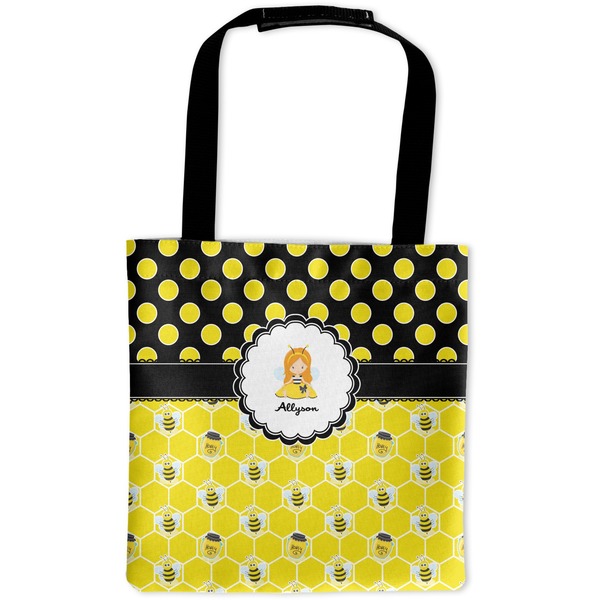 Custom Honeycomb, Bees & Polka Dots Auto Back Seat Organizer Bag (Personalized)