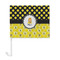 Honeycomb, Bees & Polka Dots Car Flag - Large - FRONT