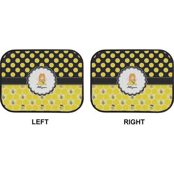 Honeycomb, Bees & Polka Dots Car Floor Mats (Back Seat) (Approval)