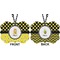 Honeycomb, Bees & Polka Dots Car Ornament (Approval)