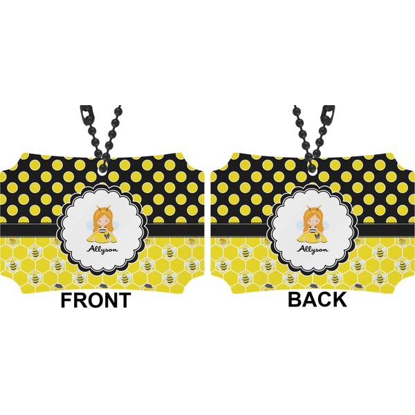 Honeycomb, Bees & Polka Dots Car Ornament - Berlin (Approval)
