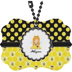 Honeycomb, Bees & Polka Dots Rear View Mirror Charm (Personalized)
