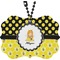 Honeycomb, Bees & Polka Dots Rear View Mirror Decor (Personalized)
