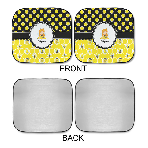 Honeycomb, Bees & Polka Dots Car Sun Shades - APPROVAL