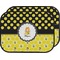Honeycomb, Bees & Polka Dots Car Floor Mats (Back Seat) (Personalized)