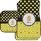 Honeycomb, Bees & Polka Dots Custom Car Floor Mats (Back Seat)