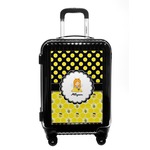Honeycomb, Bees & Polka Dots Carry On Hard Shell Suitcase (Personalized)