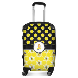 Honeycomb, Bees & Polka Dots Suitcase - 20" Carry On (Personalized)