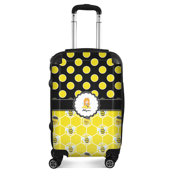 Custom Honeycomb, Bees & Polka Dots Suitcase (Personalized)