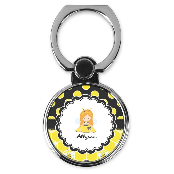 Custom Honeycomb, Bees & Polka Dots Cell Phone Ring Stand & Holder (Personalized)