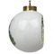 Honeycomb, Bees & Polka Dots Ceramic Christmas Ornament - Xmas Tree (Side View)