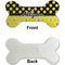 Honeycomb, Bees & Polka Dots Ceramic Flat Ornament - Bone Front & Back Single Print (APPROVAL)
