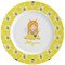 Honeycomb, Bees & Polka Dots Ceramic Dinner Plates (Set of 4) (Personalized)