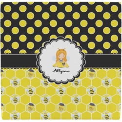 Honeycomb, Bees & Polka Dots Ceramic Tile Hot Pad (Personalized)