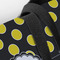 Honeycomb, Bees & Polka Dots Closeup of Tote w/Black Handles
