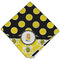 Honeycomb, Bees & Polka Dots Cloth Napkins - Personalized Dinner (Folded Four Corners)