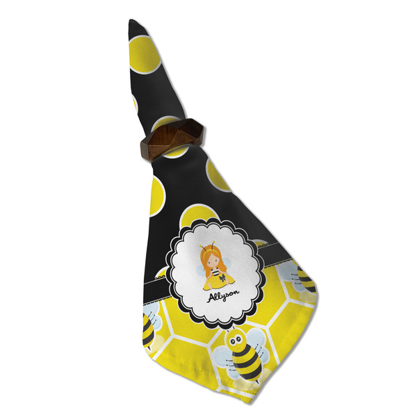 Honeycomb, Bees & Polka Dots Cloth Napkins - Personalized Dinner (Folded in Ring) (MAIN)
