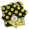 Honeycomb, Bees & Polka Dots Cloth Napkins - Personalized Dinner (PARENT MAIN Set of 4)