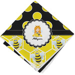 Honeycomb, Bees & Polka Dots Cloth Napkin w/ Name or Text