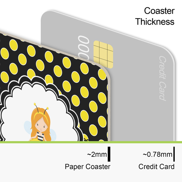 Honeycomb, Bees & Polka Dots Coaster Thickness