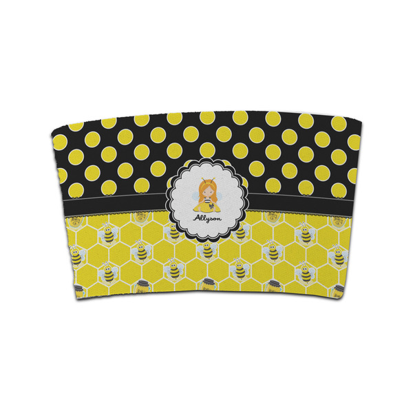 Custom Honeycomb, Bees & Polka Dots Coffee Cup Sleeve (Personalized)
