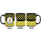 Honeycomb, Bees & Polka Dots Coffee Mug - 11 oz - Black APPROVAL