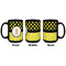 Honeycomb, Bees & Polka Dots Coffee Mug - 15 oz - Black APPROVAL