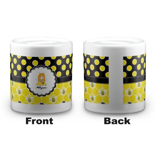 Honeycomb, Bees & Polka Dots Coin Bank - Apvl