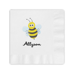 Honeycomb, Bees & Polka Dots Coined Cocktail Napkins (Personalized)