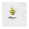 Honeycomb, Bees & Polka Dots Embossed Decorative Napkin - Front View