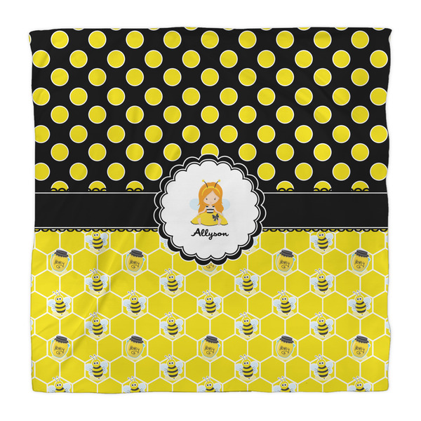 Honeycomb, Bees & Polka Dots Comforter - Queen - Front