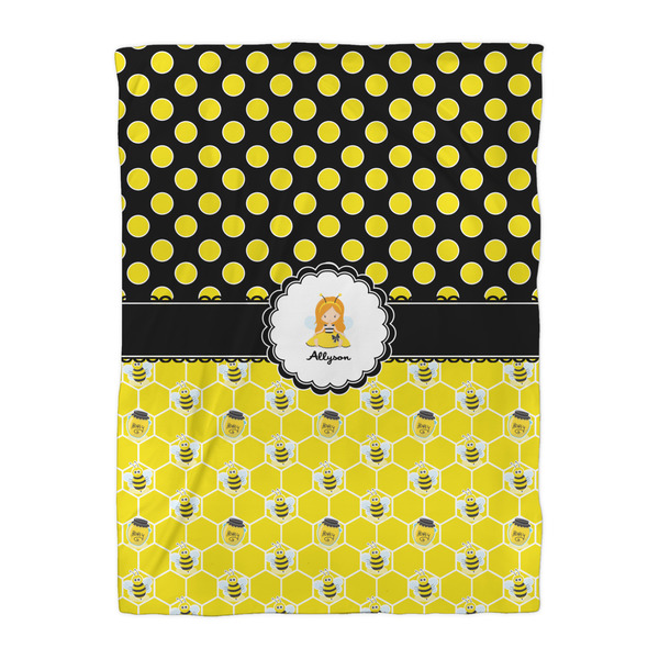 Honeycomb, Bees & Polka Dots Comforter - Twin XL - Front