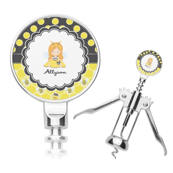 Custom Honeycomb, Bees & Polka Dots Corkscrew (Personalized)