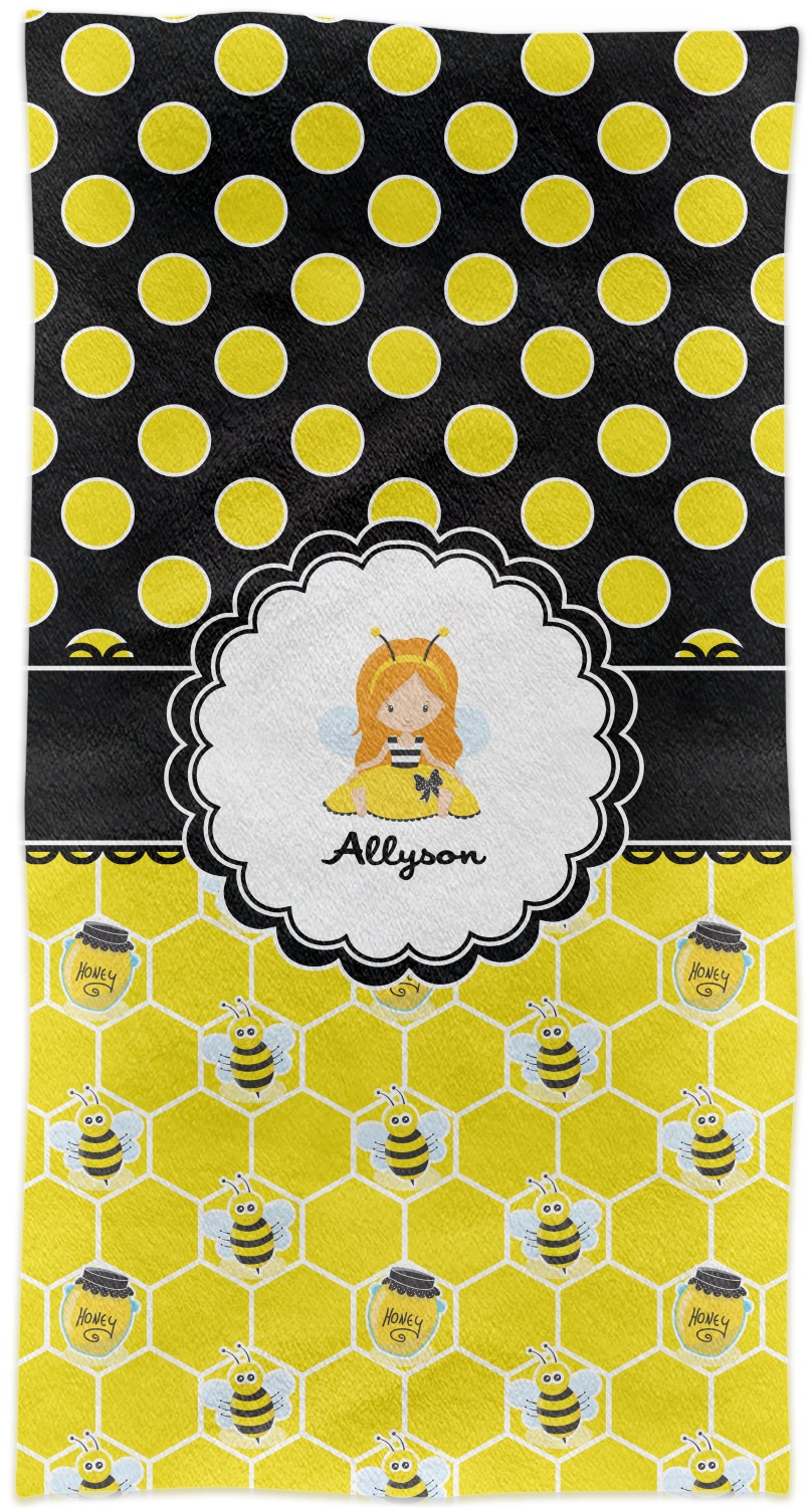Bees & Polka Dots Crib Comforter / Quilt (Personalized
