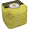 Honeycomb, Bees & Polka Dots Cube Poof Ottoman (Top)