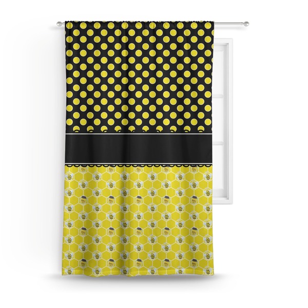 Custom Honeycomb, Bees & Polka Dots Curtain