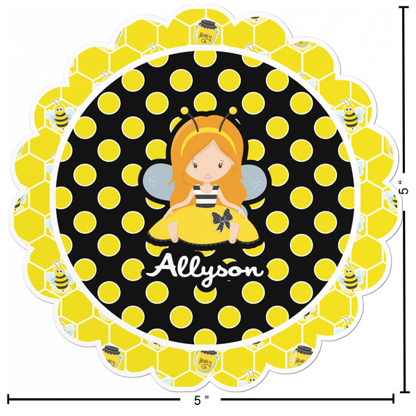 Honeycomb, Bees & Polka Dots Custom Shape Iron On Patches - L - APPROVAL