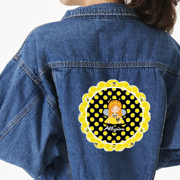 Custom Honeycomb, Bees & Polka Dots Large Custom Shape Patch - 2XL (Personalized)