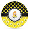 Honeycomb, Bees & Polka Dots DecoPlate Oven and Microwave Safe Plate - Main