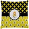 Honeycomb, Bees & Polka Dots Decorative Pillow Case (Personalized)