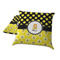 Honeycomb, Bees & Polka Dots Decorative Pillow Case - TWO