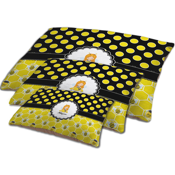 Honeycomb, Bees & Polka Dots Dog Beds - MAIN (sm, med, lrg)