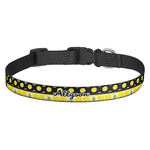Honeycomb, Bees & Polka Dots Dog Collar - Medium (Personalized)