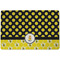 Honeycomb, Bees & Polka Dots Dog Food Mat w/ Name or Text