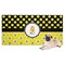 Honeycomb, Bees & Polka Dots Dog Towel (Personalized)
