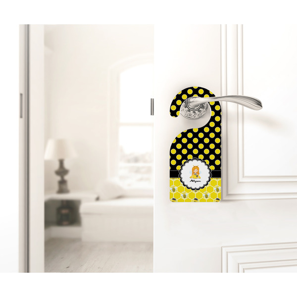 Honeycomb, Bees & Polka Dots Door Hanger - LIFESTYLE