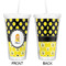 Honeycomb, Bees & Polka Dots Double Wall Tumbler with Straw - Approval