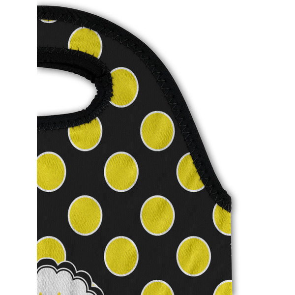 Honeycomb, Bees & Polka Dots Double Wine Tote - Detail 1 (new)