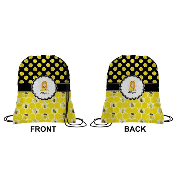 Honeycomb, Bees & Polka Dots Drawstring Backpack